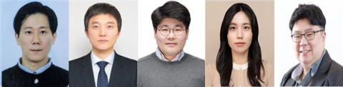 왼쪽부터 한국과학기술연구원 생체재료연구단 최성근 박사(前 서울대학교 재료공학부 박사과정), 경상국립대학교 약학대 김성찬 교수, 광운대학교 전자융합공학과 김정현 교수, 한국과학기술연