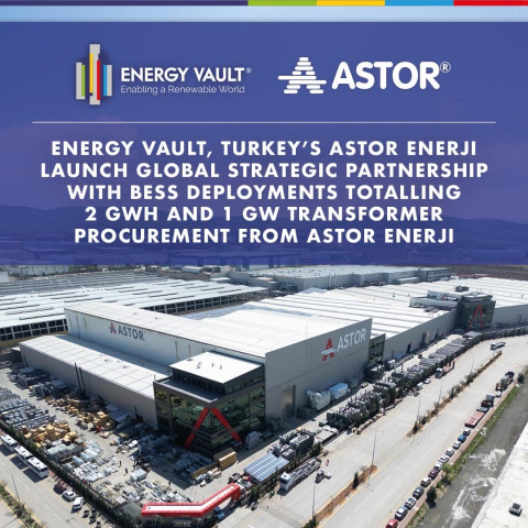 Energy Vault, Turkey’s Astor Enerji Launch Global Strategic Partnership with BESS Deployments Totall