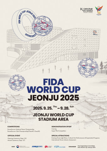 The FIDA World Cup Jeonju 2025 will take place from September 25 to 28 at Jeonju World Cup Stadium, 