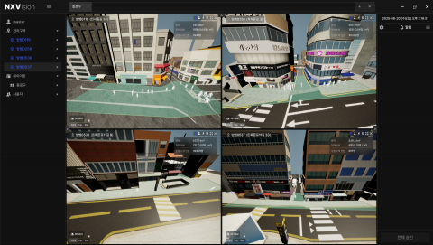 서울 종로구 익선동 일대에 설치된 넥스텝의 라이다 센서와 라이다 개체 분석 3D 디지털 트윈 솔루션