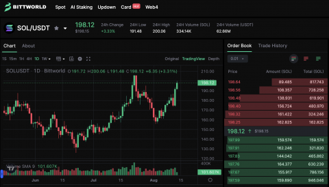 Bittworld DEX 밈코인 화면