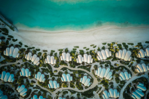 The InterContinental Red Sea resort design is inspired by coral reefs.