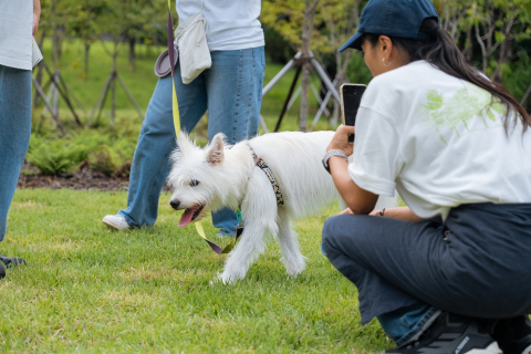 이니스프리 모음재단(이사장 이진호)과 제주특별자치도(도지사 오영훈)는 20일 오전 제주시 영평동 첨단도시숲에서 ‘숲들이데이’ 행사를 개최했다. 아이와 반려견, 가족들이 방문해 숲 