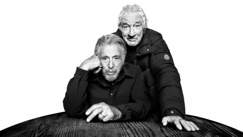 Al Pacino and Robert De Niro star in Moncler’s Warmer Together campaign. Courtesy of Moncler