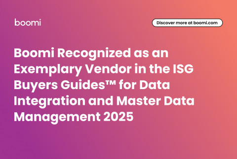Boomi Recognized as an Exemplary Vendor in the ISG Buyers Guides™ for Data Integration and Master Da