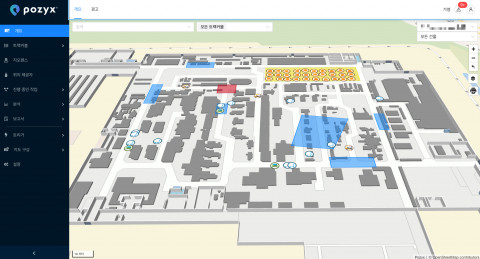 한국어 버전 Pozyx 플랫폼 스크린샷(이미지: Pozyx)