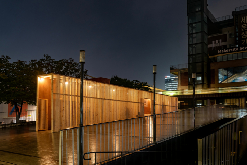 ‘파빌리온 오솔’의 야간 전경