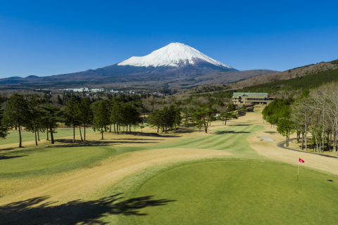 후지노모리 골프 클럽(시즈오카현) 전경. 모든 홀에서 후지산의 절경을 바라보는 탁월한 뷰가 특징이다