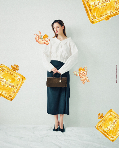 루이까또즈 끌로델 토트백 브라운 스웨이드