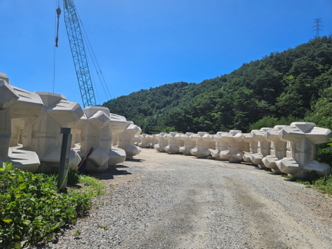 ‘파랑유도가 가능한 소파블록(K-CONE)’ 현장 거푸집 제작