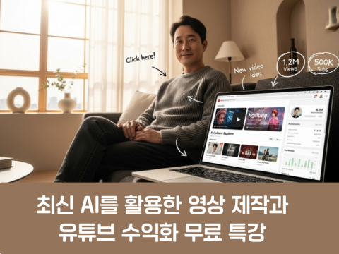 최신 AI를 활용한 영상 제작과 유튜브 수익화 무료 특강이 29일 오후 9시 줌 라이브로 열린다
