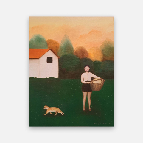 해녀와 고냉이 _Oil on Canvas 41x32cm
