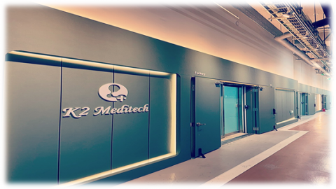 The main entrance of K2 MEDITECH headquarters, representing the company’s commitment to innovation a