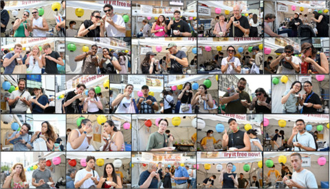 International visitors to Japan taste Japanese scallops