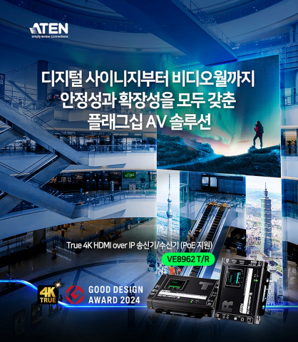 ATEN VE8962 시리즈는 송신기(VE8962T)와 수신기(VE8962R)로 구성된 HDMI over IP 연장 솔루션으로, Cat 5e/6 케이블 또는 광케이블을 통해 최대 