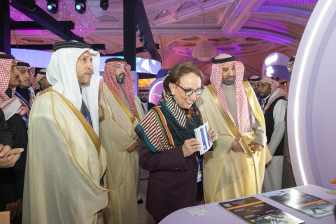 From right to left: Ahmed Al Rajhi, Saudi's Minister of Human Resources and Social Development,