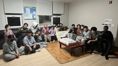 평택대 다문화교육원에서 진행된 2025년 경기도 청소년 사회참여 프로그램 ‘빵꿈나눔’ 활동 모습