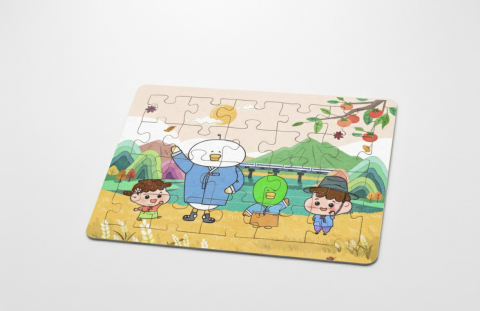 구로구청 캐릭터 ‘구로프렌즈’가 활용된 치매 예방 퍼즐