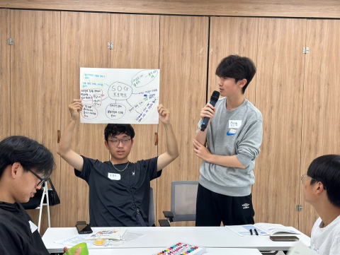 성보고등학교 청소년들이 시립문래청소년센터에서 불편함을 찾고 정책제안을 하는 기획활동을 진행하고 있다