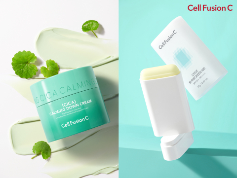 2026년 1월, 군부대마트(PX)에 입점하는 셀퓨전씨 포스트 알파 시카 카밍 다운 크림과 스틱 썬스크린 100(사진 출처: 셀퓨전씨)