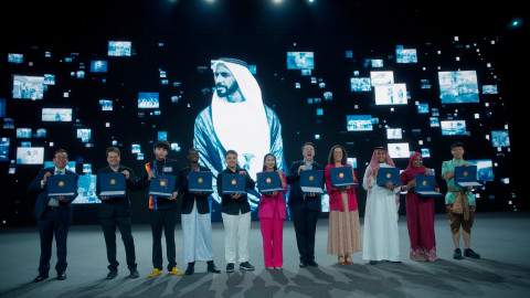 Winners of the 2026 Zayed Sustainability Prize (Photo: AETOSWire)