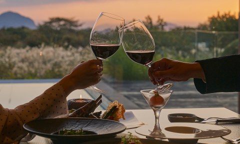 비오토피아 레스토랑 글라스 와인