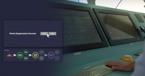 친환경 대체연료 해상실증 선박(K-GTB)에서 ‘AI-Ready DCSS’를 운용하는 모습