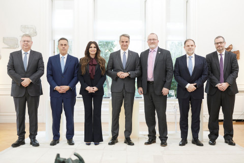 Commemorative photo following the conclusion of the event at the Maximos Mansion. From left: CEO of 