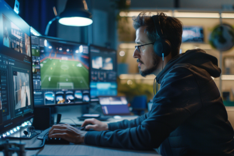 WSC Sports 편집장면