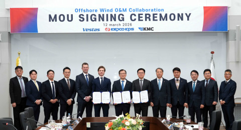 베스타스가 한국의 해상풍력 역량 강화를 위해 한전KPS·KMC해운과 전략적 MOU를 체결했다