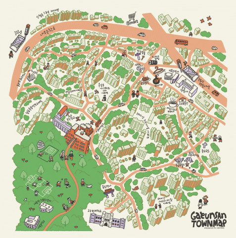 개운산 커먼즈 아파트 지도(작가: 설동주)