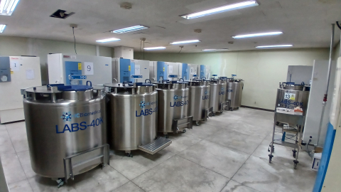 서울보라매병원 바이오뱅킹 시스템 구축 현장. IC Biomedical의 LABS-40K 극저온 냉동고가 배치돼 있다