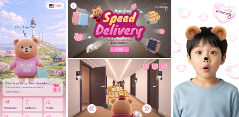 아폭(apoc)으로 제작된 게임 및 AR 필터 디지털 콘텐츠 화면