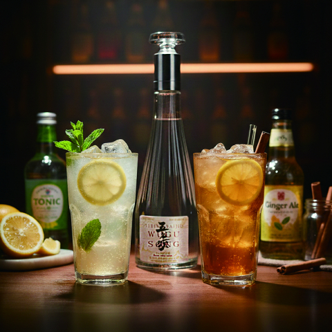 세계 최초 칵테일 전용 백주로 개발된 우량예 그룹의 ‘우구송’은 이태리 캄파리 그룹과 컬래버래이션으로 탄생한 ‘우그로니(Wugroni)’ 칵테일 또는 탄산수와 함께 하이볼로 즐기기