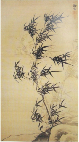 ‘풍죽도’는 5만원권 뒷면에 수록된 한국 묵죽화의 최고 명작으로, 강한 바람에 꺾이지 않고 맞서는 대나무의 기개를 비장하고 힘찬 필치로 표현한 작품이다. 세종의 현손인 이정은 임진