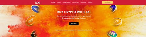 Axi는 Buy Crypto 서비스를 통해 18년 이상의 업계 경험을 바탕으로 원활하고 사용자 친화적인 솔루션을 제공하고 자 한다(이미지 출처: Axi 웹페이지)