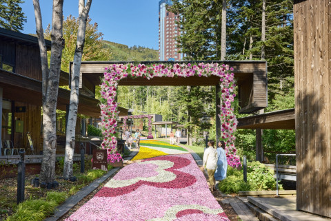 160m 길이의 호시노 리조트 토마무 봄 풍경 ‘꽃피는 카펫’