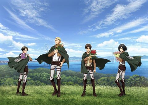 주간 이벤트 제1탄 ‘진격의 거인 스탬프 랠리 in 니지겐노모리’ 참가자는 니지겐노모리 안에 설치된 오리지널 일러스트 캐릭터 4인의 스탬프를 전용 책자에 수집할 수 있으며, 참가자