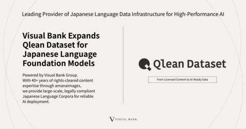 Visual Bank Group, leveraging over 40 years of expertise through amanaimages Inc., expands Qlean Dat