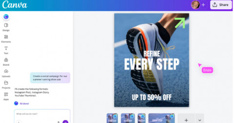 Behind the scenes, a new orchestration layer brings together Canva’s full suite of tools to turn ide