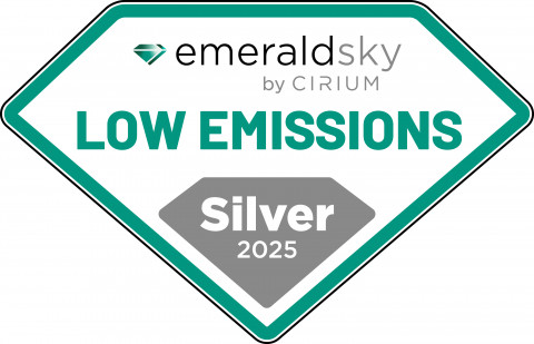 EmeraldSky Silver 2025: Awarded to airlines ranked 6–10 globally for emissions efficiency, based on 