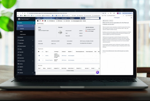 ProNavigator in action within Guidewire ClaimCenter, providing tier-based customer service guidance.