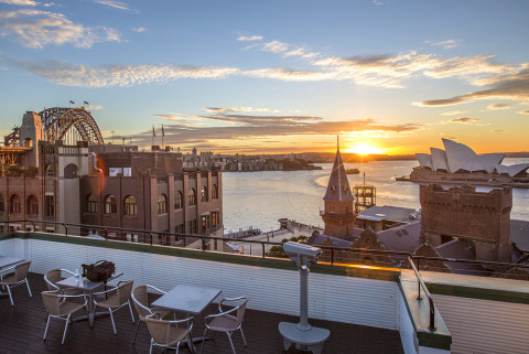 시드니 시내 전경 일몰