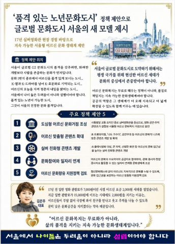 추억을파는극장이 ‘품격 있는 노년문화도시 조성을 위한 정책 전달식’을 열고, 고령사회에 대응하는 서울형 어르신 문화복지 모델을 제안했다