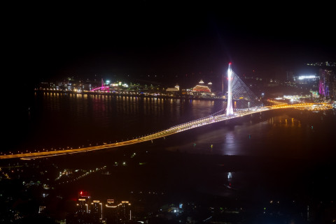 An inauguration ceremony for Taiwan’s newest landmark, the Danjiang Bridge, was held on May 9 ahead 