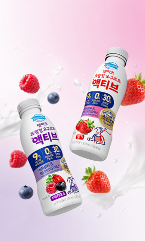 동원F&B ‘덴마크 드링킹 요구르트 액티브’ 2종(딸기, 베리믹스)