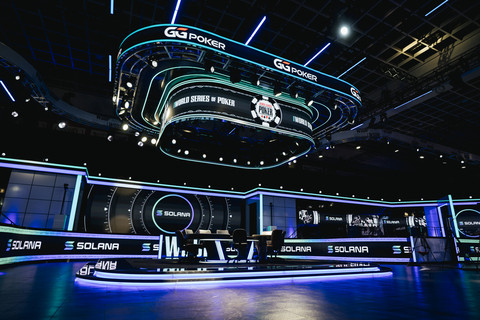 The World Series of Poker TV production set in Las Vegas, presented by Solana