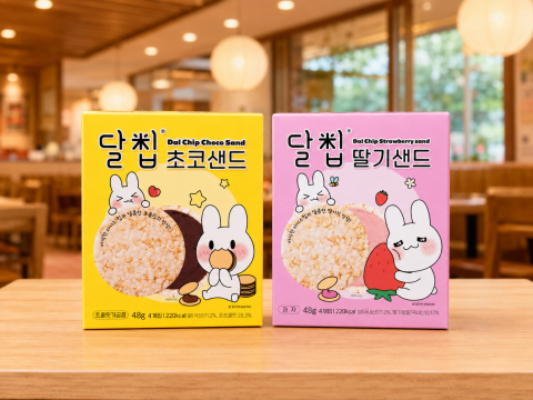 일본 외식기업 스카이락에 진출한 달칩 초코샌드·딸기샌드 2종