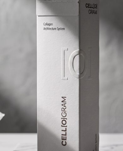 클리어메드(CLEARMED)의 전문가용 ECM 부스터 ‘셀로그램(CELLOGRAM)’. 역할이 다른 두 축으로 구성된 듀얼 액시스(Dual-Axis) 시스템으로, 구조 축 ‘콜라겐