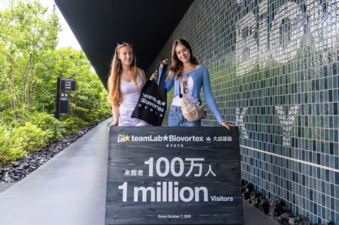 teamLab Biovortex Kyoto Welcomes Over 1 Million Visitors within 9 Months of Opening
